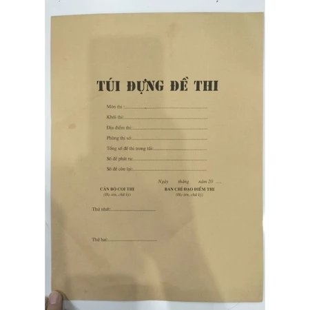 Túi đựng đề thi