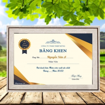Khung bằng khen, Giấy khen, Chứng chỉ A4 - KBKA4