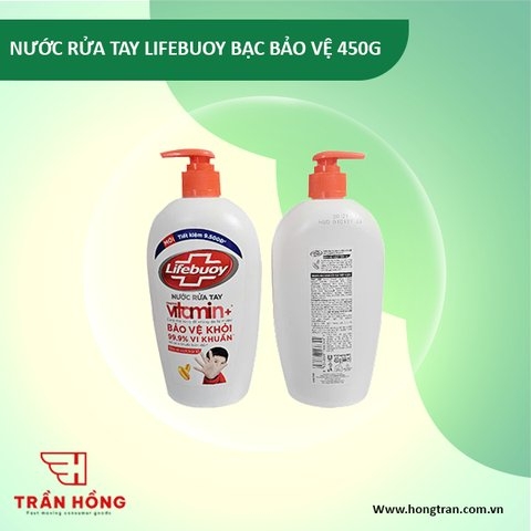 Nước rửa tay Lifeboy NRT bạc bảo vệ 450g